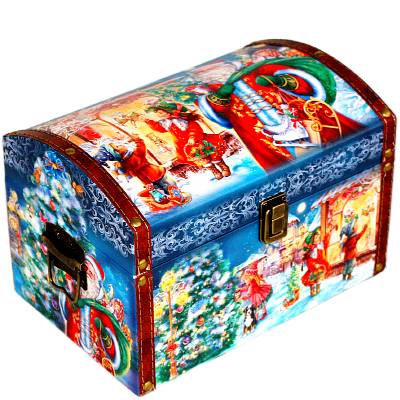 Детский новогодний подарок в элитной упаковке весом 800 грамм 