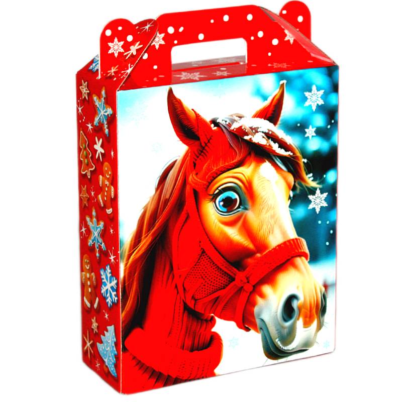 Сладкий подарок на Новый Год в картонной упаковке весом 850 грамм